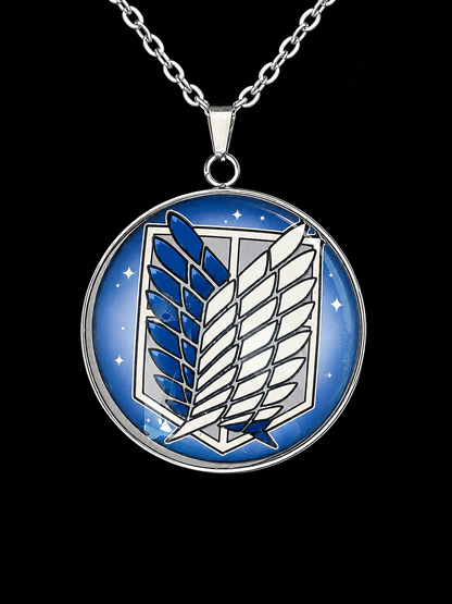 Attack on Titan Inspired Wings of Freedom 30 mm Pendant Stainless Steel Necklace