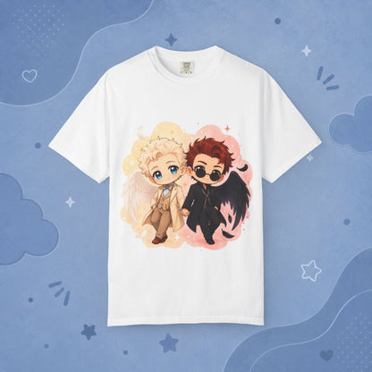 Good Omens Inspired Crowley & Aziraphale 100% Cotton Graphic T-Shirt