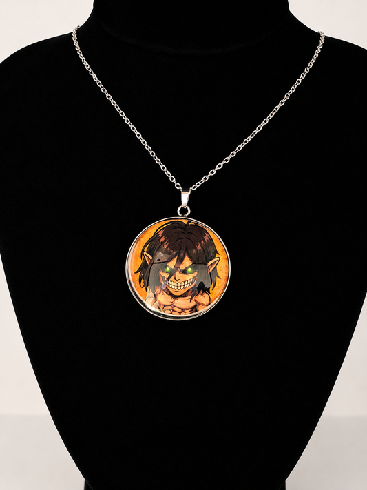 Attack on Titan Inspired Attack Titan 30 mm Pendant Stainless Steel Necklace