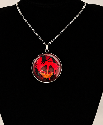 Hazbin Hotel Inspired Alastor 30 mm Pendant Stainless Steel 20 inch Necklace