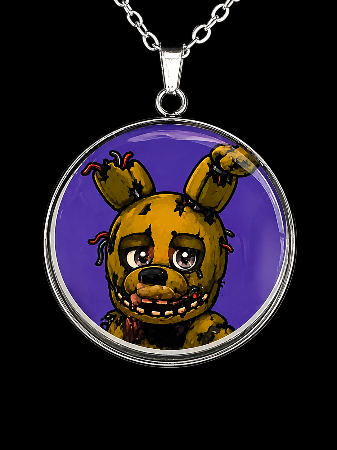 Five Nights at Freddy's Inspired Springtrap Pendant Stainless Steel Necklace
