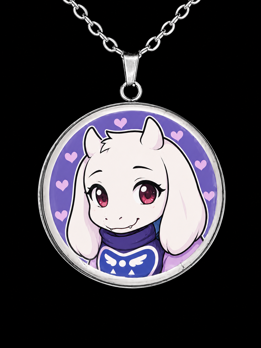 Undertale Inspired Toriel 30mm Pendant Stainless Steel 20 inch Necklace