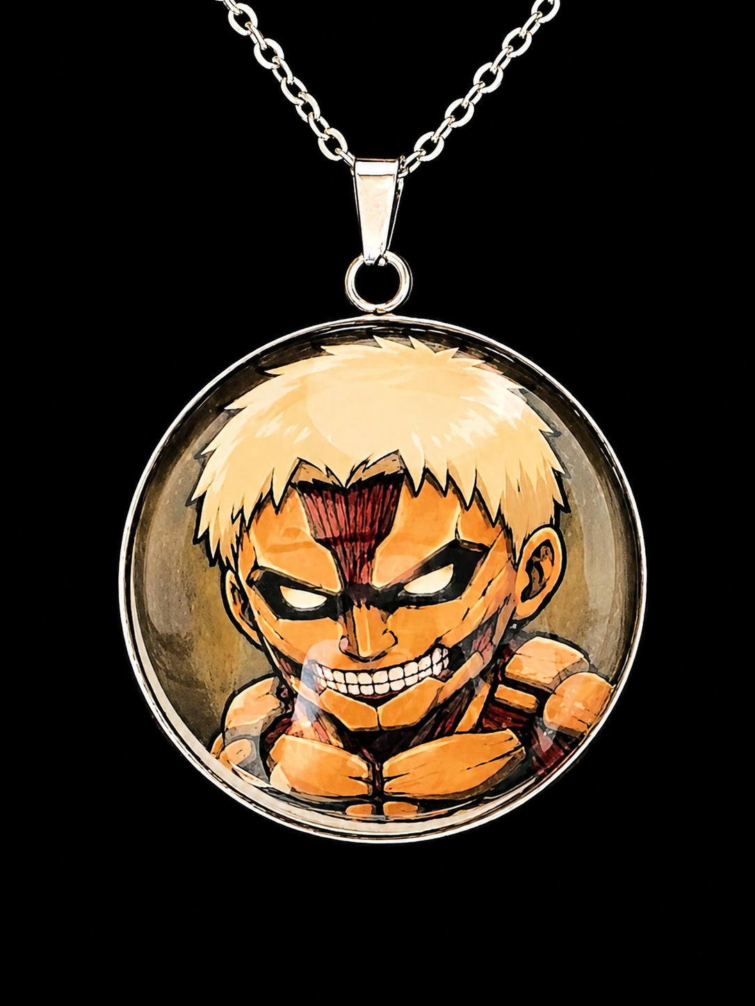 Attack on Titan Inspired Armored Titan 30 mm Pendant Stainless Steel Necklace