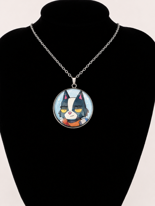 Final Space Inspired Avocato 30mm Pendant Stainless Steel 20 inch Necklace