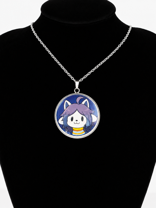 Undertale Undertale Inspired Temmie 30 mm Pendant Stainless Steel 20 inch NecklaceTemmie Pendant Necklace