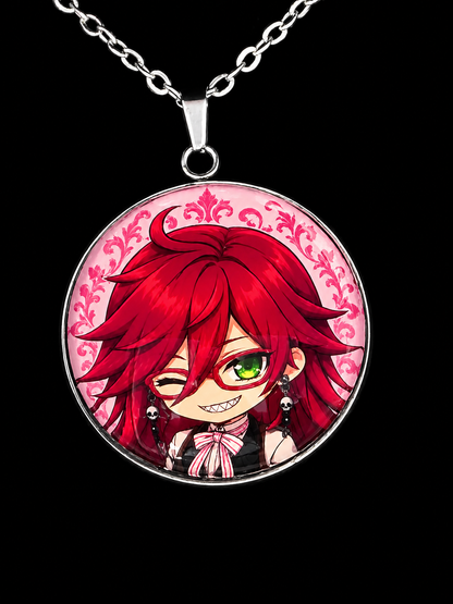 Black Butler (Kuroshitsuji) Inspired Grell Sutcliff 30 mm Pendant Necklace