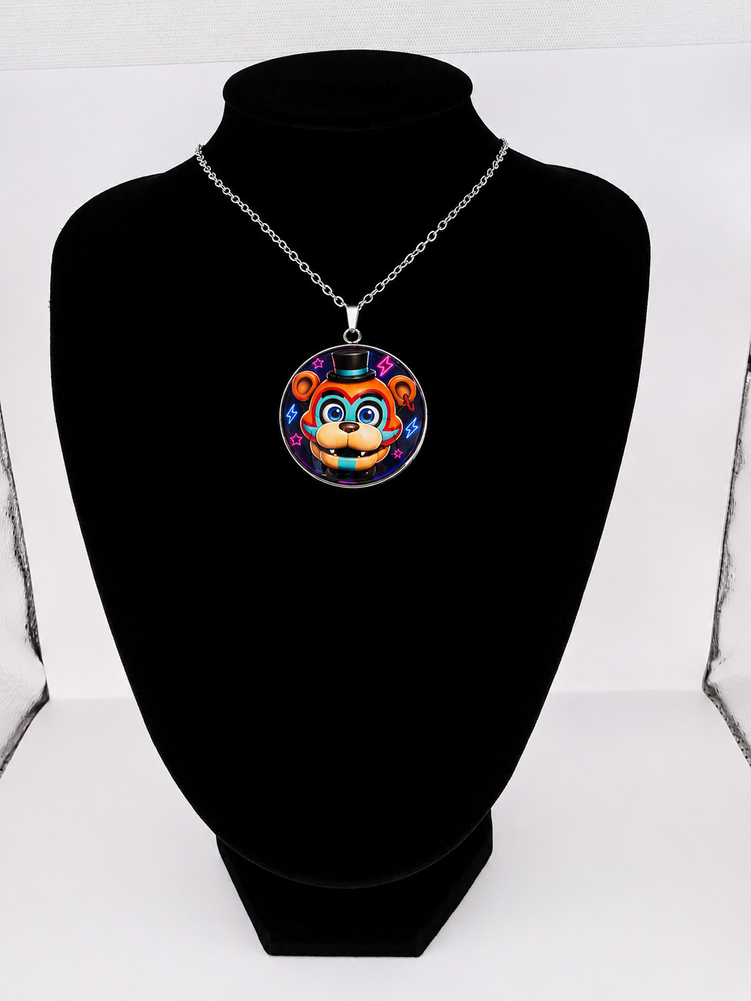 Five Nights at Freddy's: Security Breach Inspired Glamrock Freddy Pendant Necklace