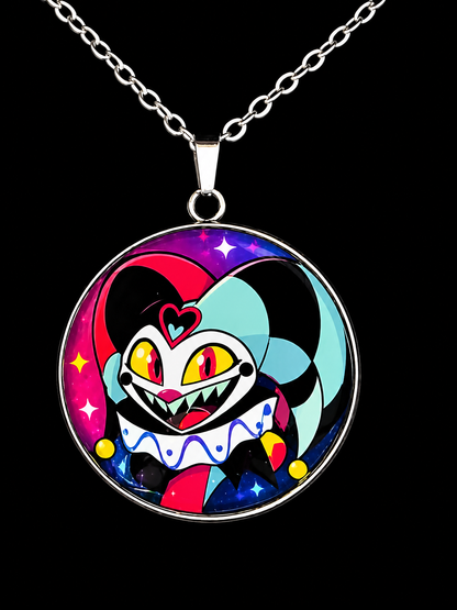Helluva Boss Inspired Fizzarolli 30 mm Pendant Stainless Steel 20 inch Necklace