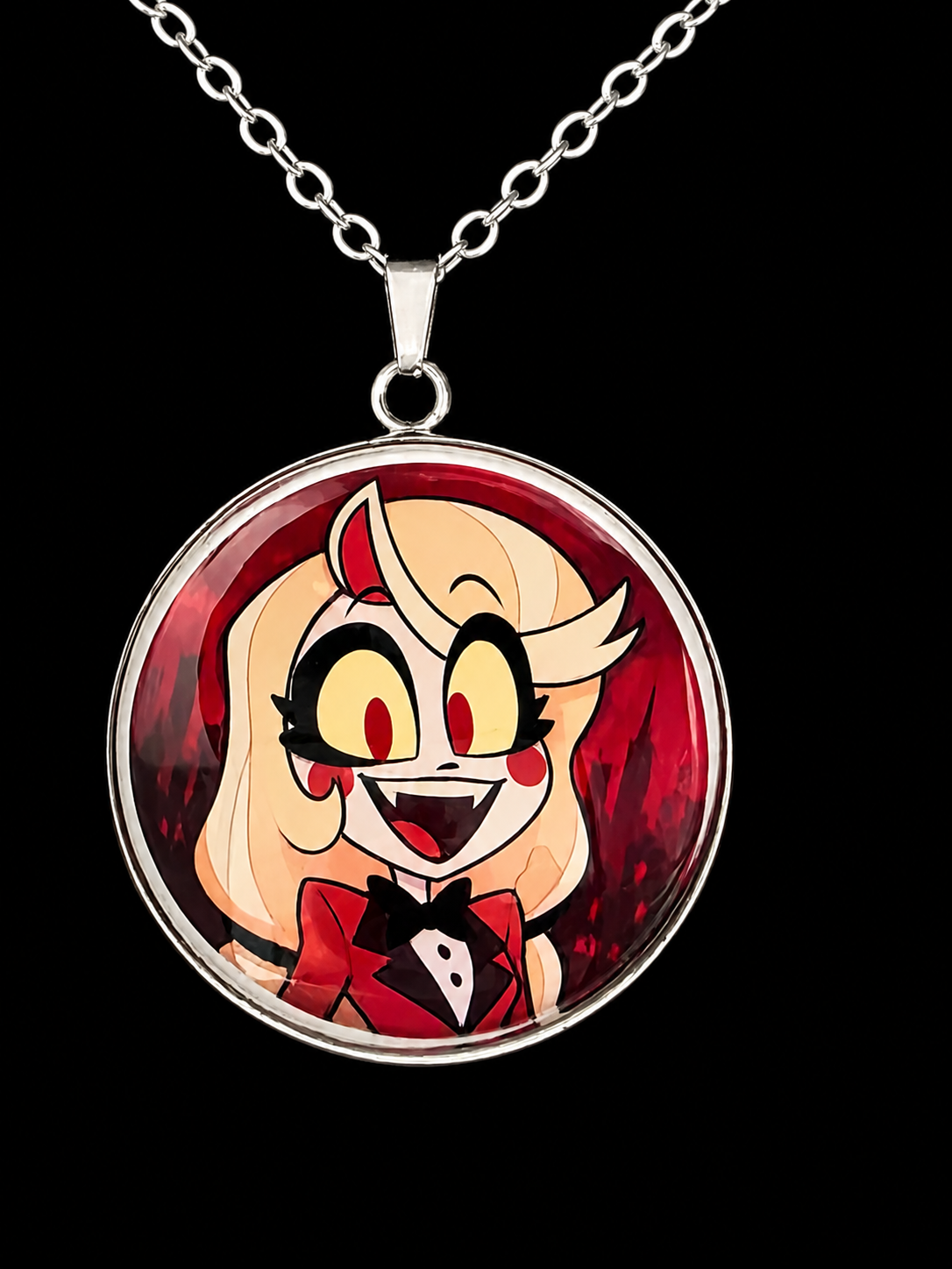 Hazbin Hotel Inspired Charlie Morningstar 30 mm Pendant Stainless Steel Necklace