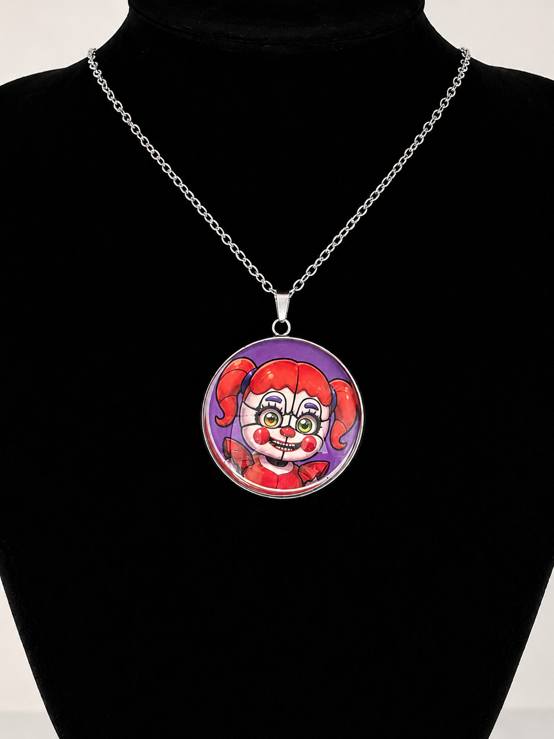 Five Nights at Freddy's: Sister Location Inspired Circus Baby Pendant Necklace