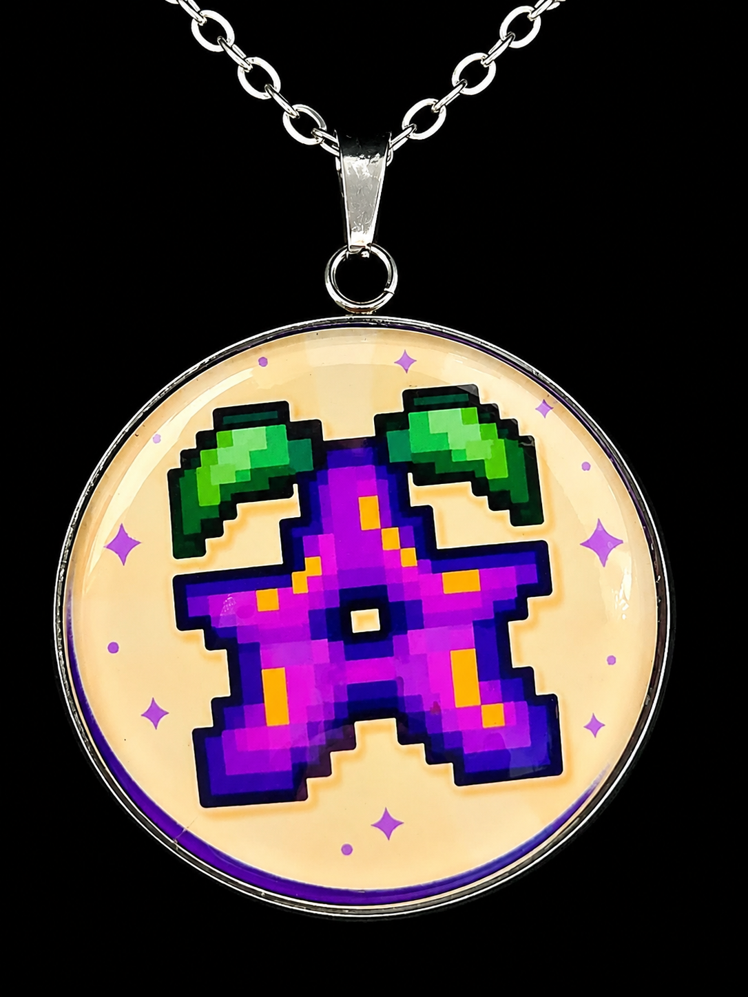 Stardrop Inspired Stardew Valley 30 mm Pendant Stainless Steel 20 inch Necklace