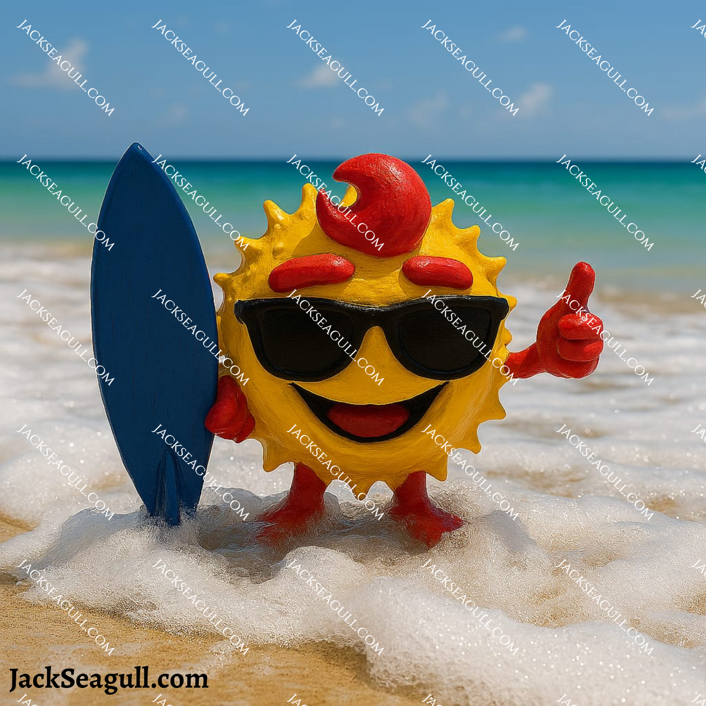 Gaz: The Pufferfish Surf-dude -  3 inch Die-Cut Sticker Pack