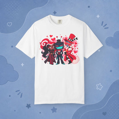 Hazbin Hotel Inspired The Vees - Velvette Valentino & Vox 100% Cotton Graphic T-Shirt