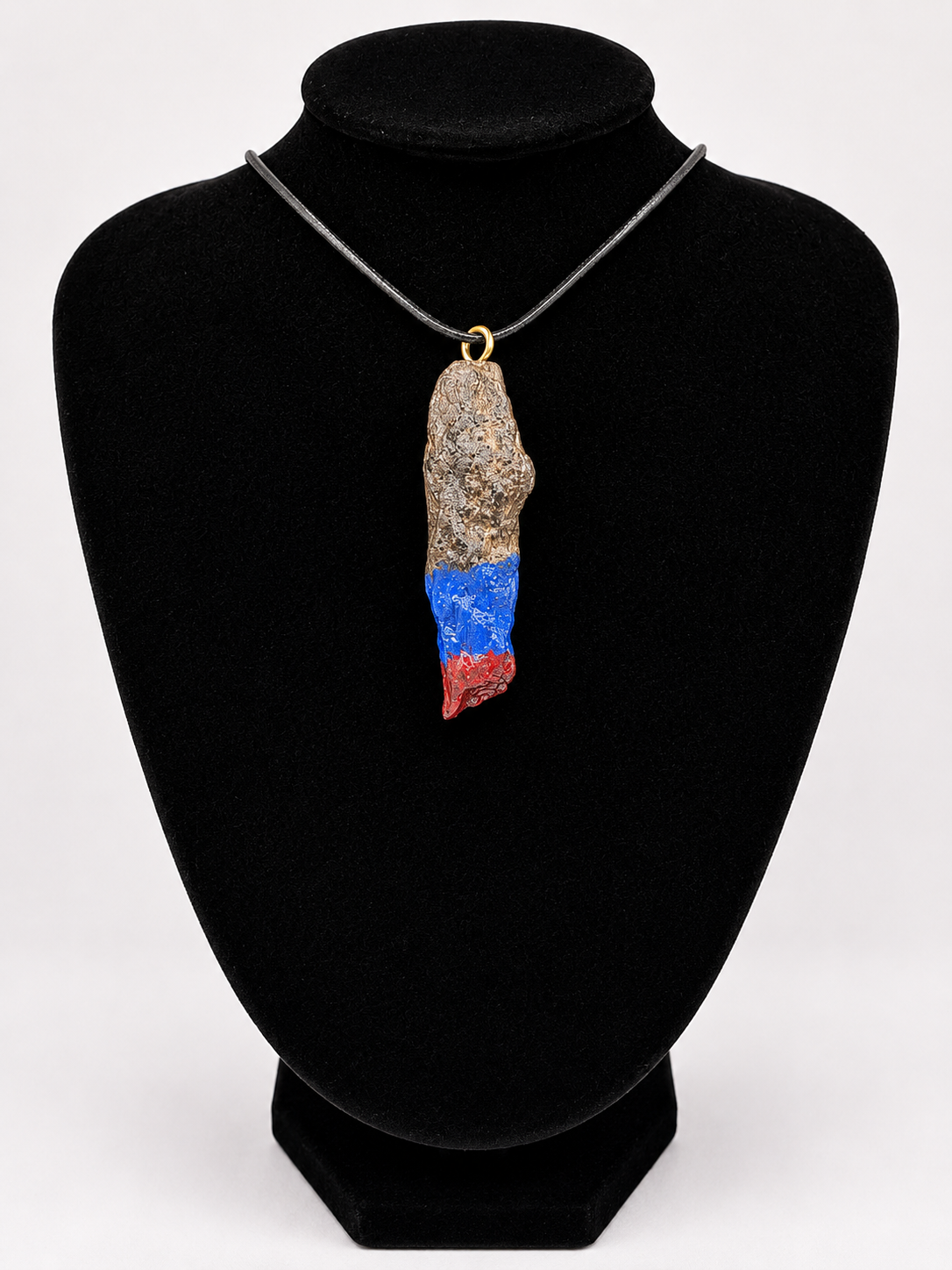 Driftwood pendant necklace featuring art painted style design