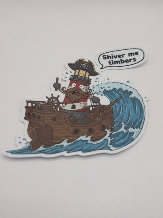 Beacon Lighthouse (Shiver Me Timbers) - Seaside & Humour Die-Cut Sticker