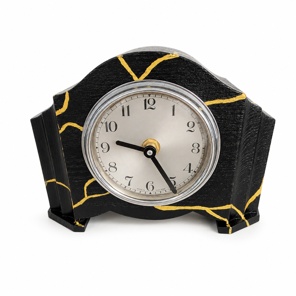 Kintsugi Style Refurbished Vintage Mantle Clock