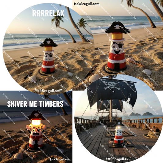 Beacon: The pirate lighthouse -  3 inch Die-Cut Sticker Pack