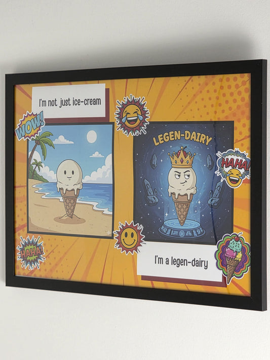 Whippy's Humorous Comic Character Artwork Print