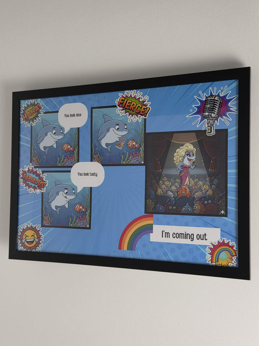 Bruce's Humorous Comic Character Artwork Print