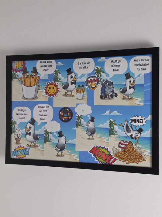 Jack's Humorous Comic Character Artwork Print