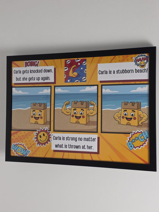 Carla's Humorous Comic Character Artwork Print