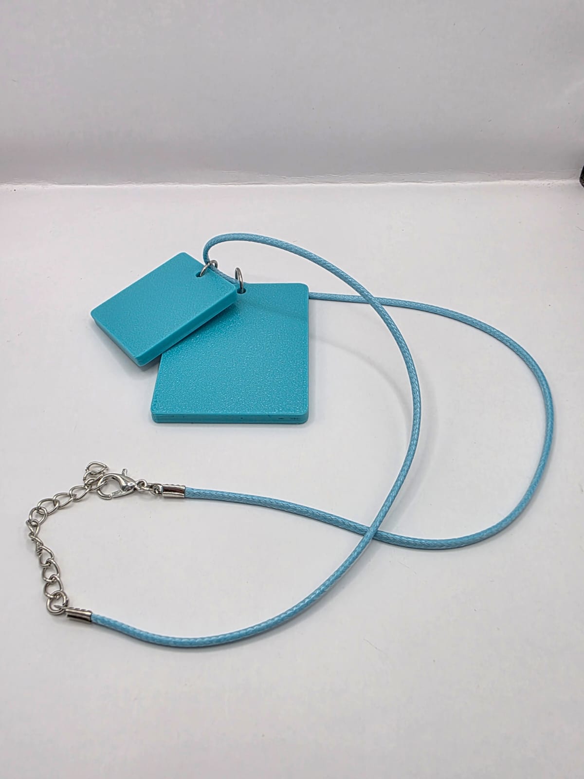 Fun Shark Seaside Theme Lightweight Picture Necklace with Double Pendant. Bite me