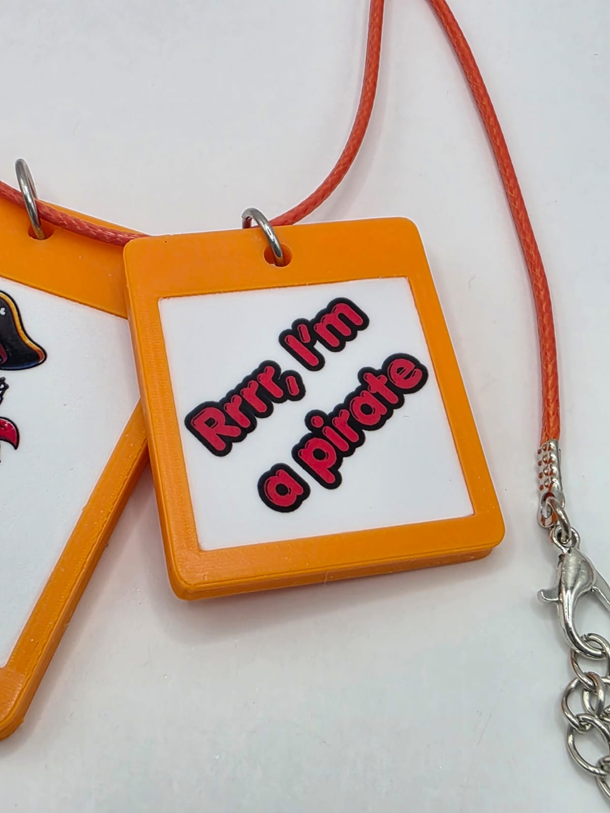 Fun Pirate Lighthouse Seaside Theme Lightweight Picture Necklace with Double Pendant. Rrrr, I'm a pirate