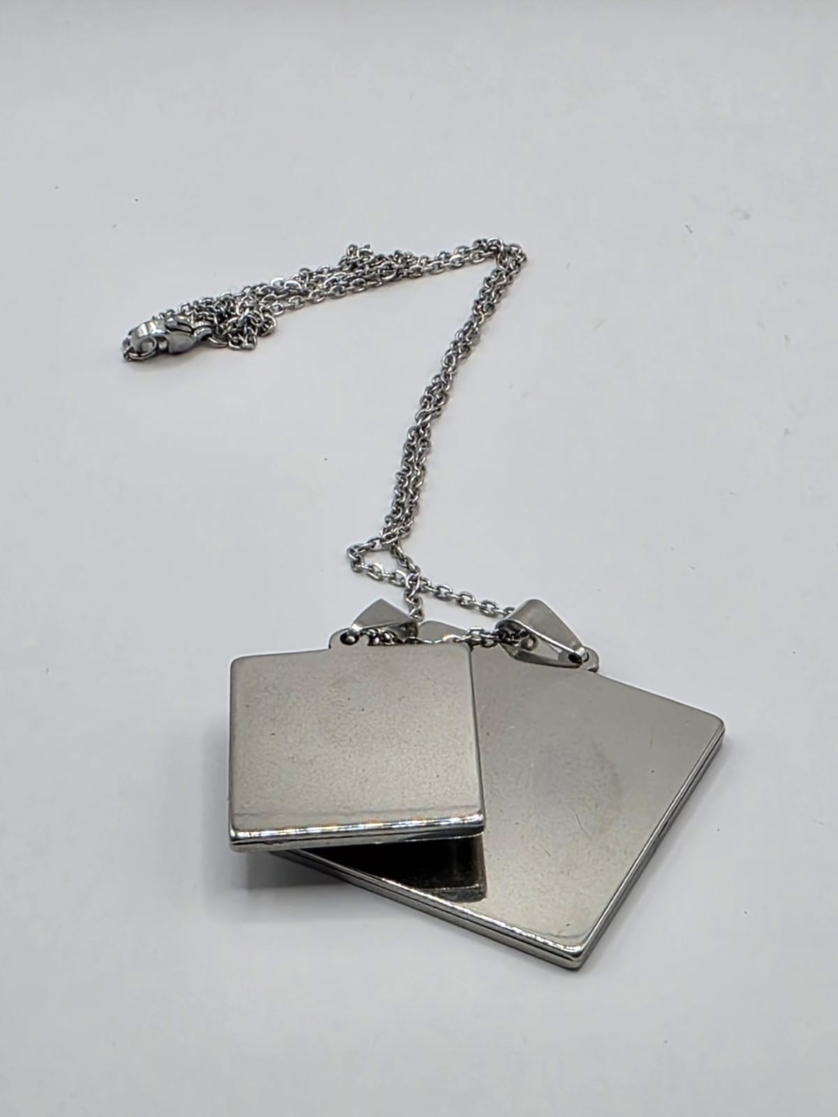 Sea glass and sea glass photo double pendant necklace featuring the actual found piece of sea glass in the photo