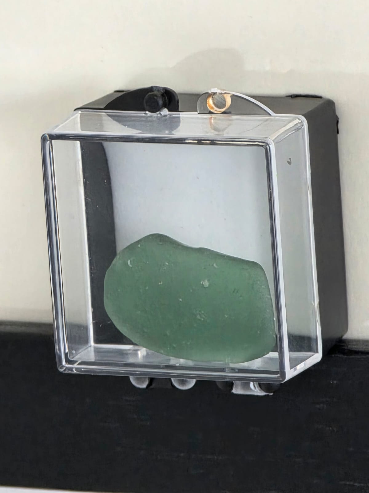 Sea Glass Photo Framed Art Picture with Actual Found Sea Glass in Display Box