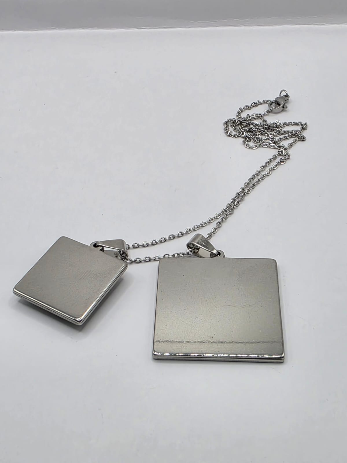 Sea glass and sea glass photo double pendant necklace featuring the actual found piece of sea glass in the photo
