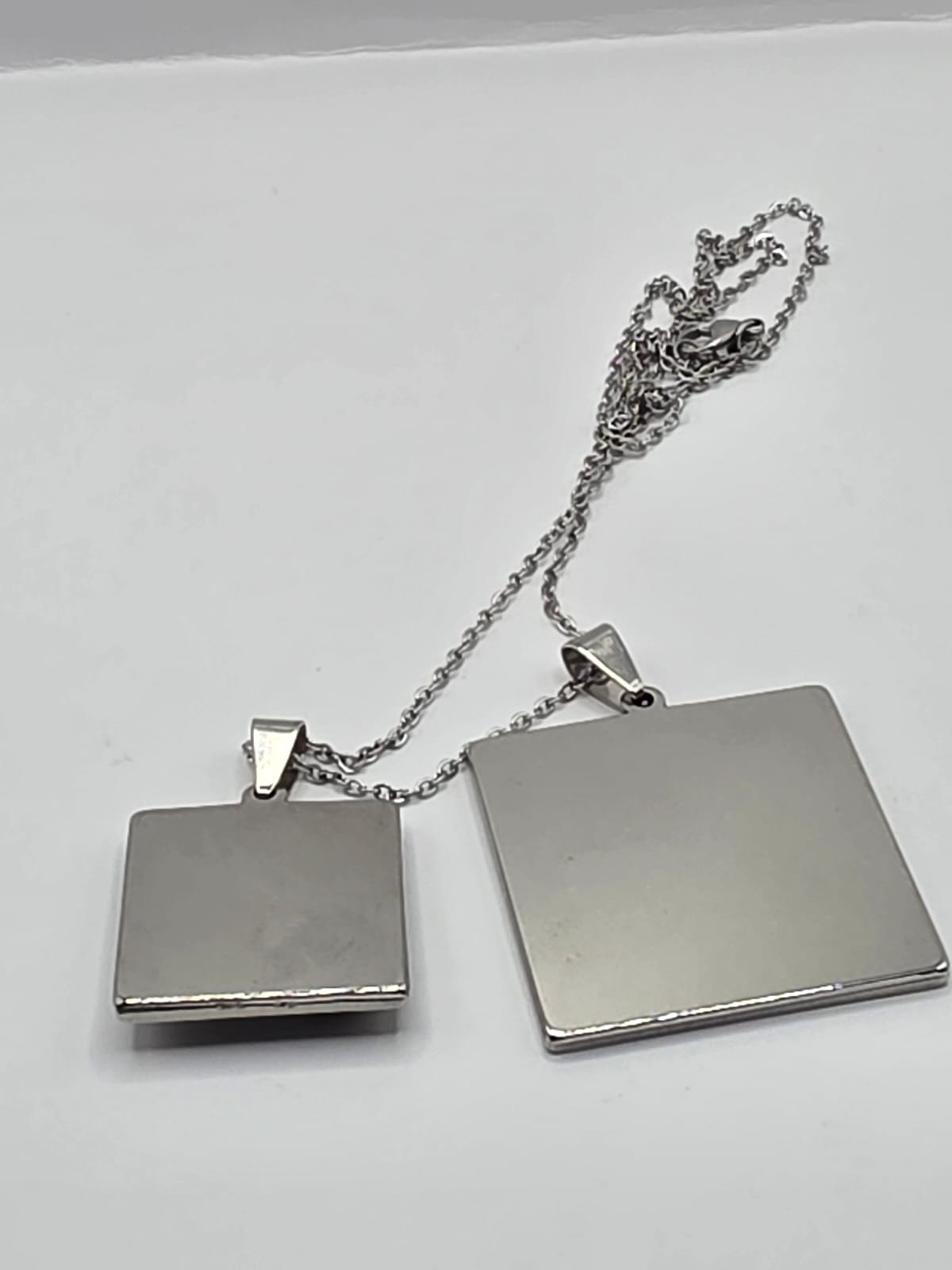 Sea glass and sea glass photo double pendant necklace featuring the actual found piece of sea glass in the photo