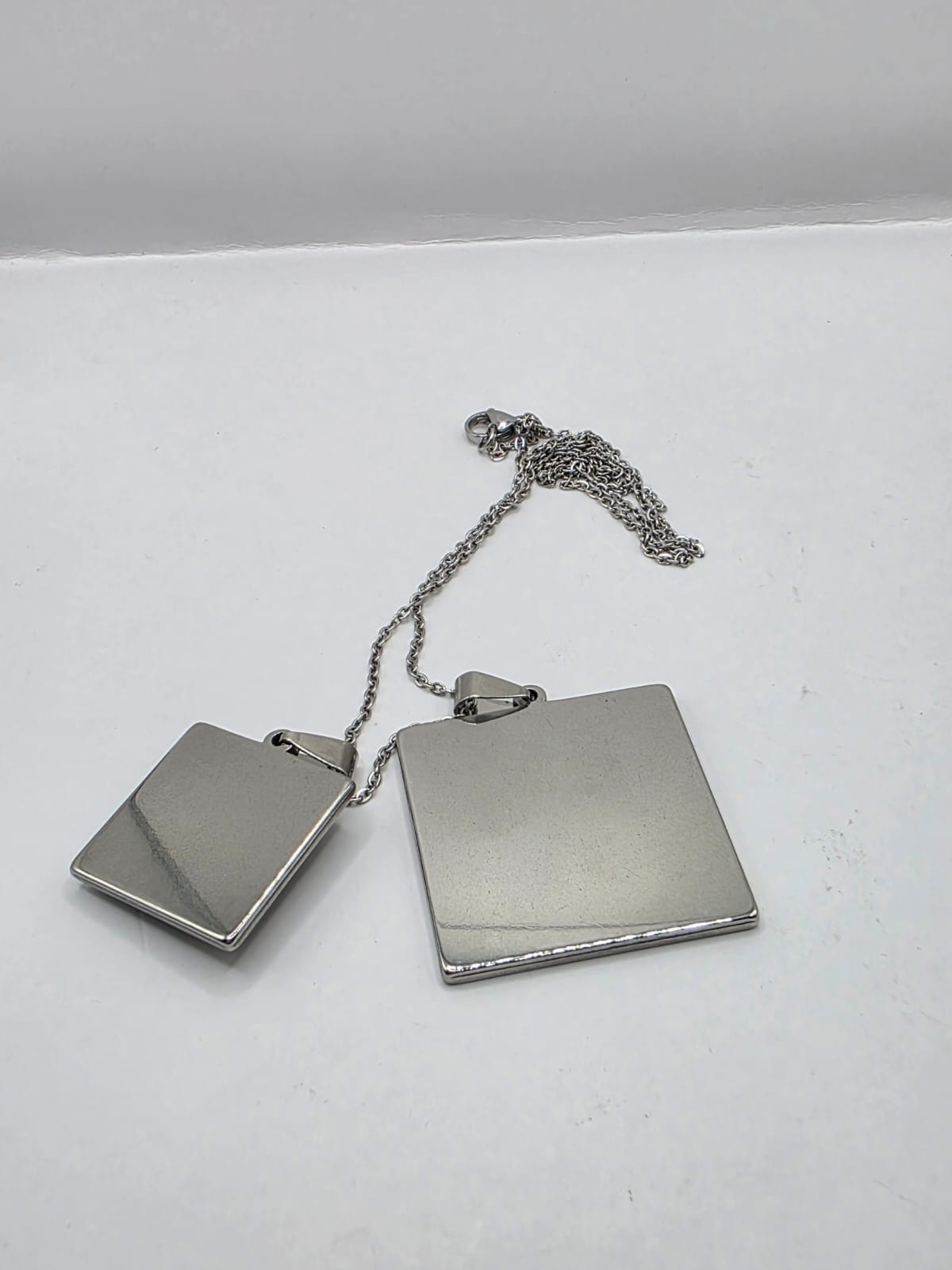 Sea glass and sea glass photo double pendant necklace featuring the actual found piece of sea glass in the photo