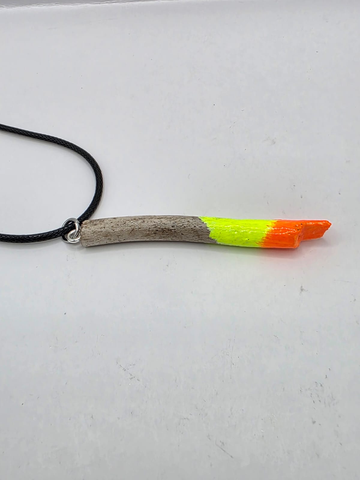 Driftwood pendant necklace featuring art painted style design