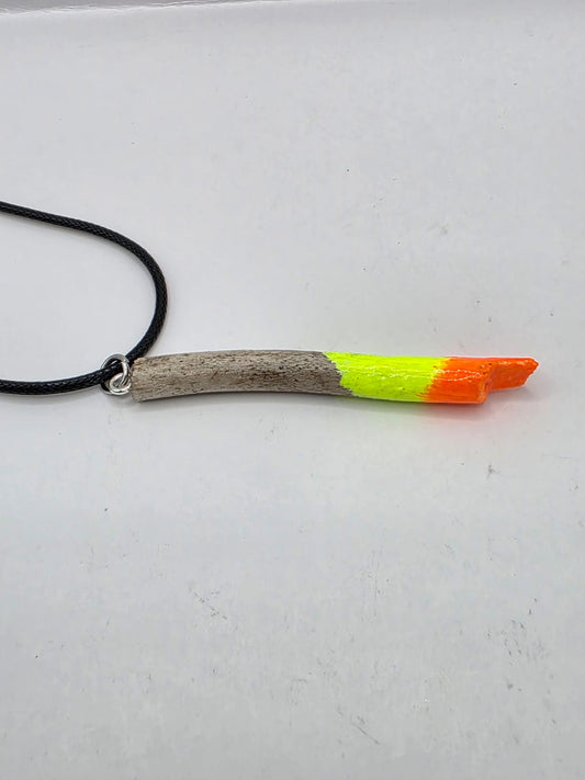 Driftwood pendant necklace featuring art painted style design