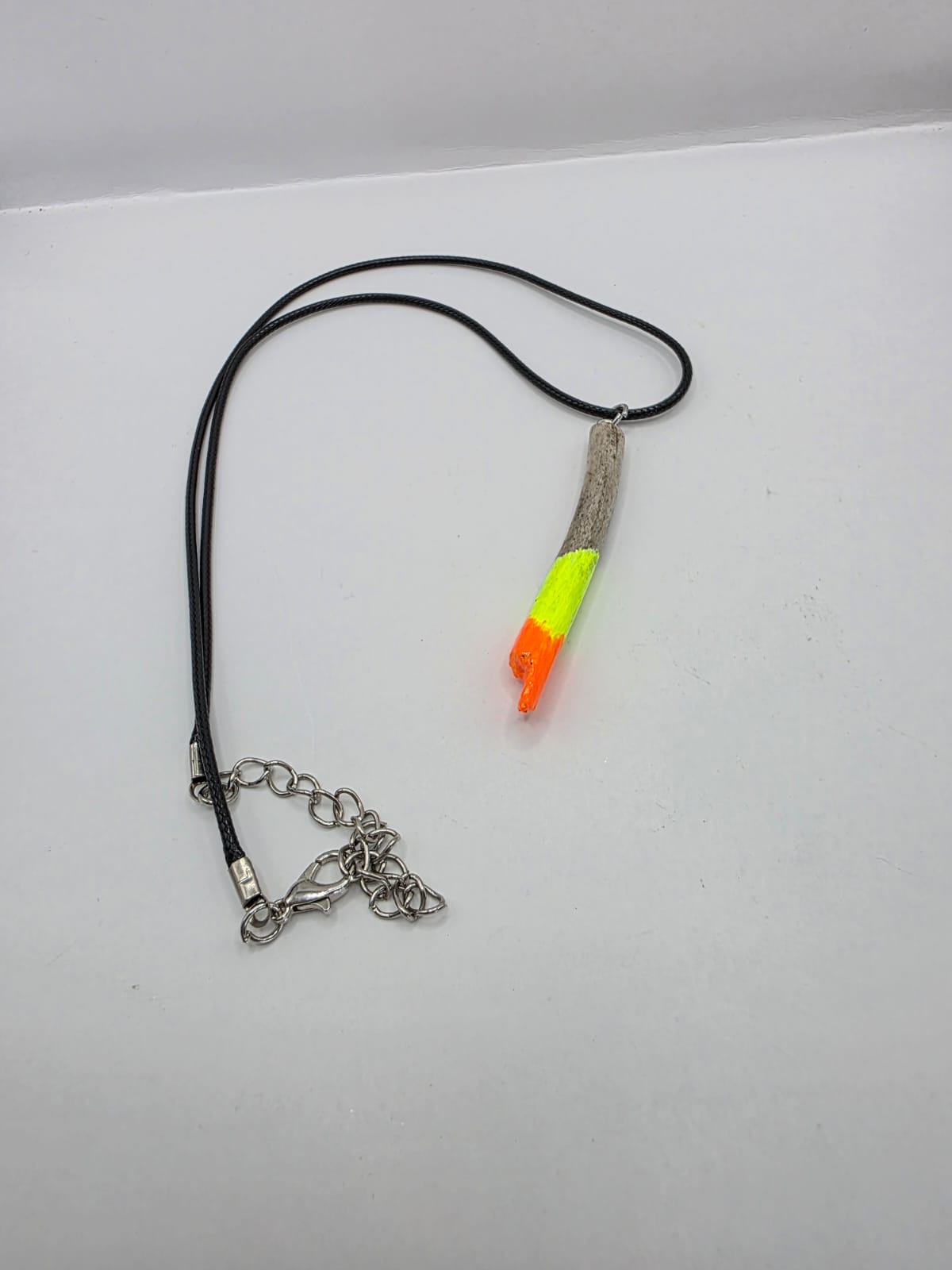 Driftwood pendant necklace featuring art painted style design