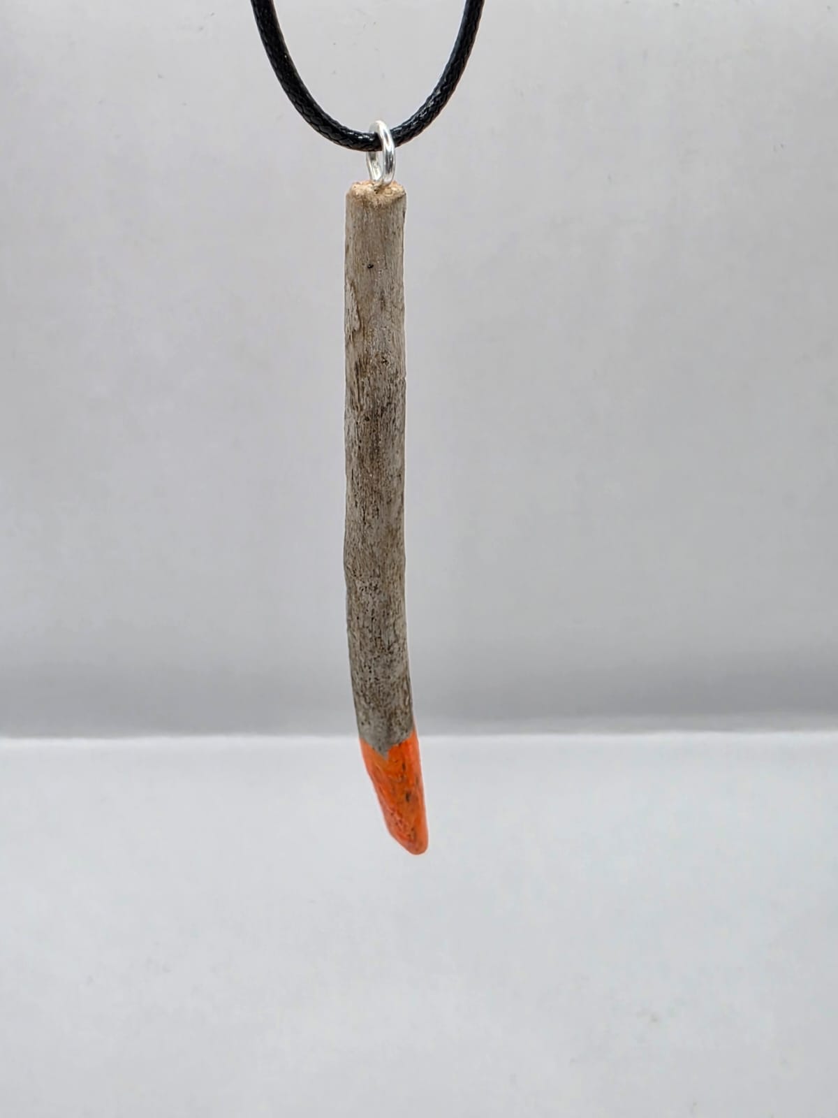 Driftwood pendant necklace featuring art painted style design