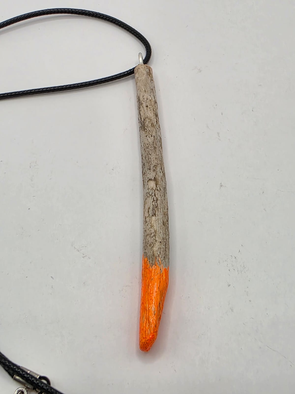 Driftwood pendant necklace featuring art painted style design
