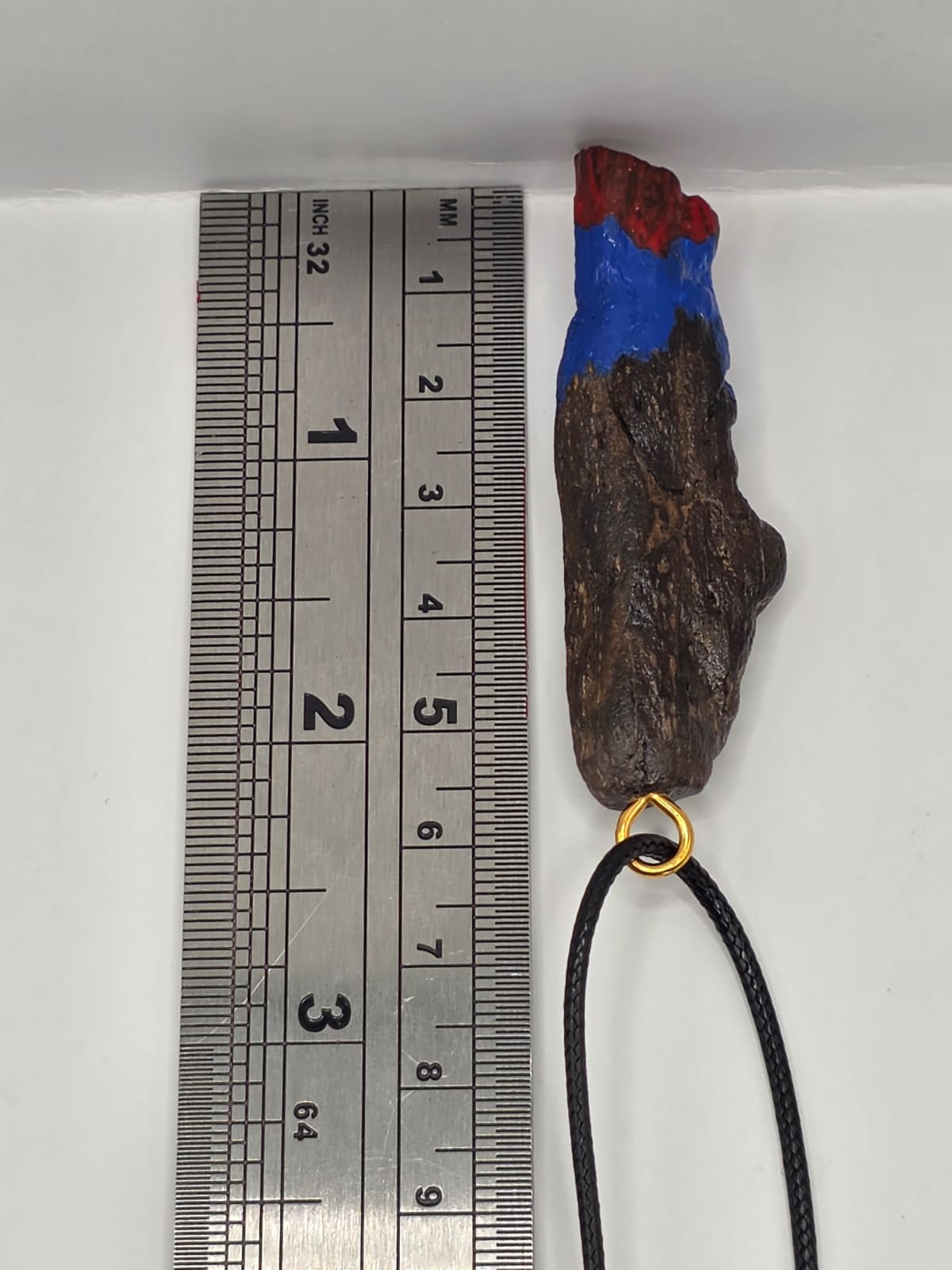 Driftwood pendant necklace featuring art painted style design