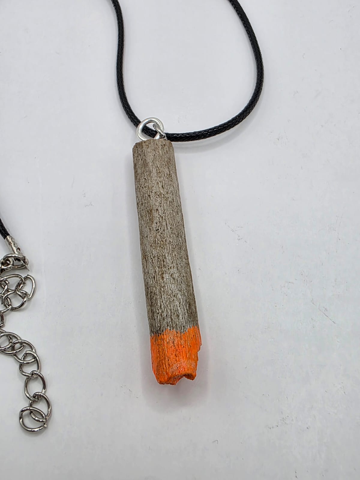 Driftwood pendant necklace featuring art painted style design