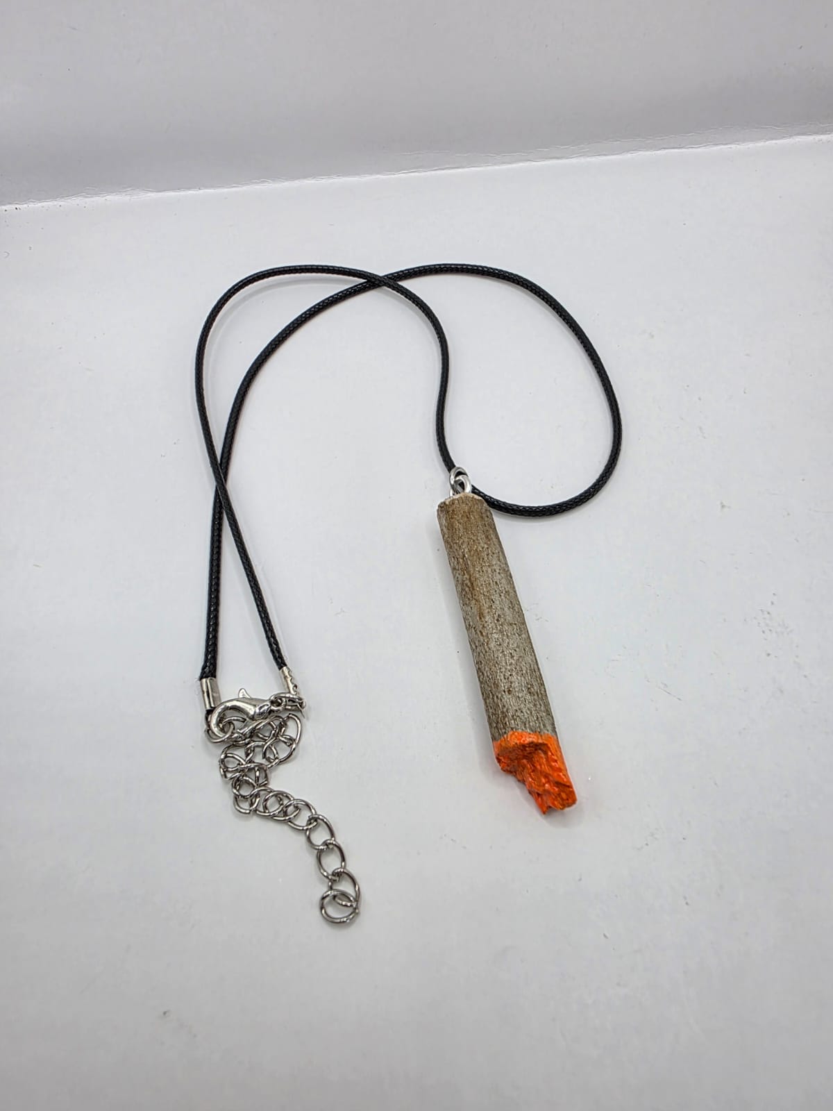Driftwood pendant necklace featuring art painted style design