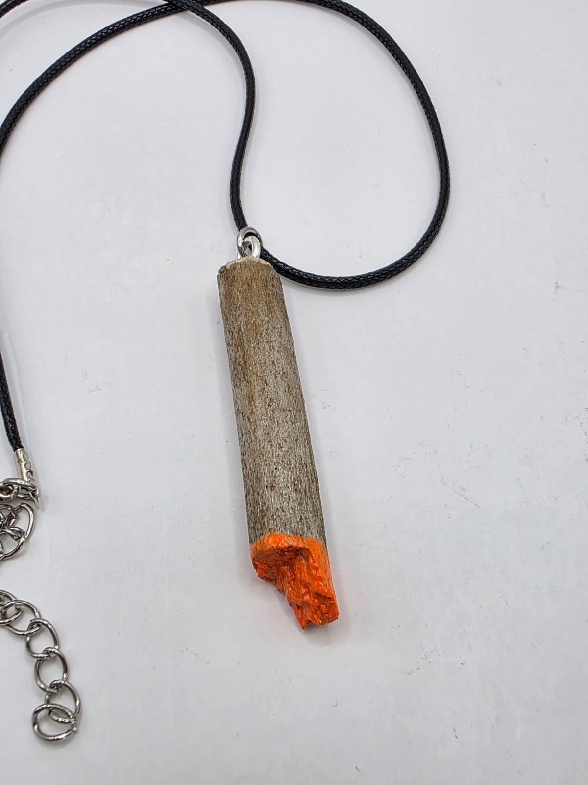 Driftwood pendant necklace featuring art painted style design