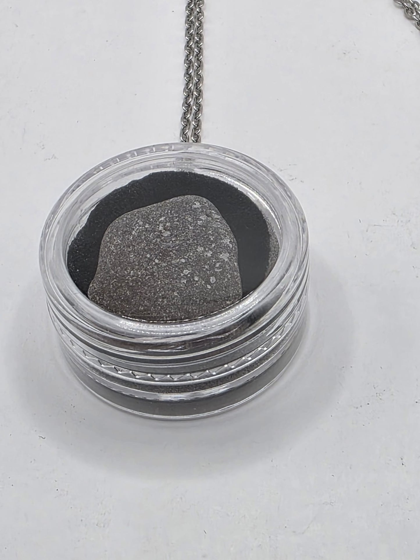 Sea Glass in a display case which can be opened as a pendant necklace on a stainless steel chain (Copy) (Copy)