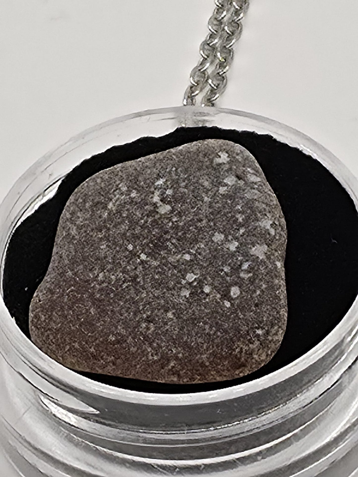 Sea Glass in a display case which can be opened as a pendant necklace on a stainless steel chain (Copy) (Copy)