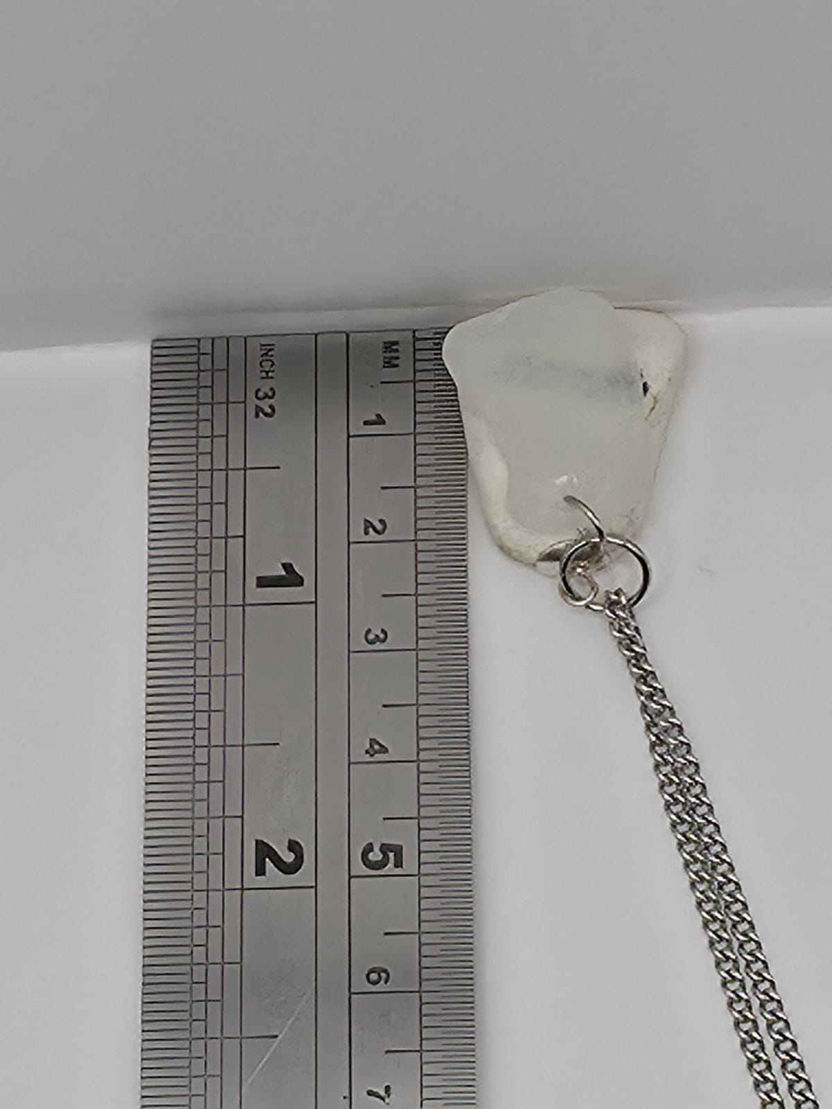 Genuine Sea Glass and Sea Pottery Pendant Necklace on stainless steel chain. Each piece is a one-of-a-kind