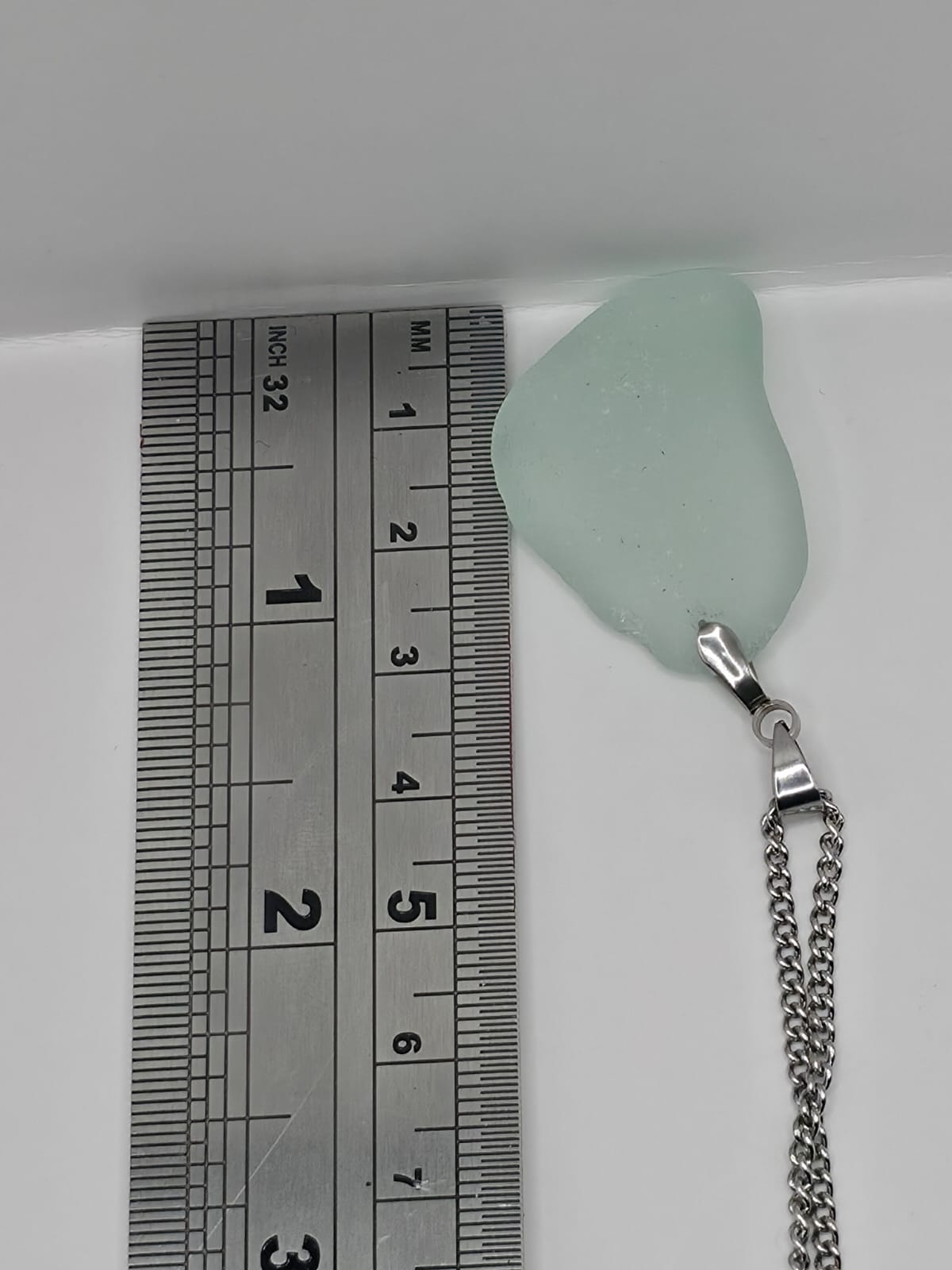 Genuine Sea Glass Pendant Necklace, Hand-Collected Frosted Glass on stainless steel chain. Each piece is a one-of-a-kind