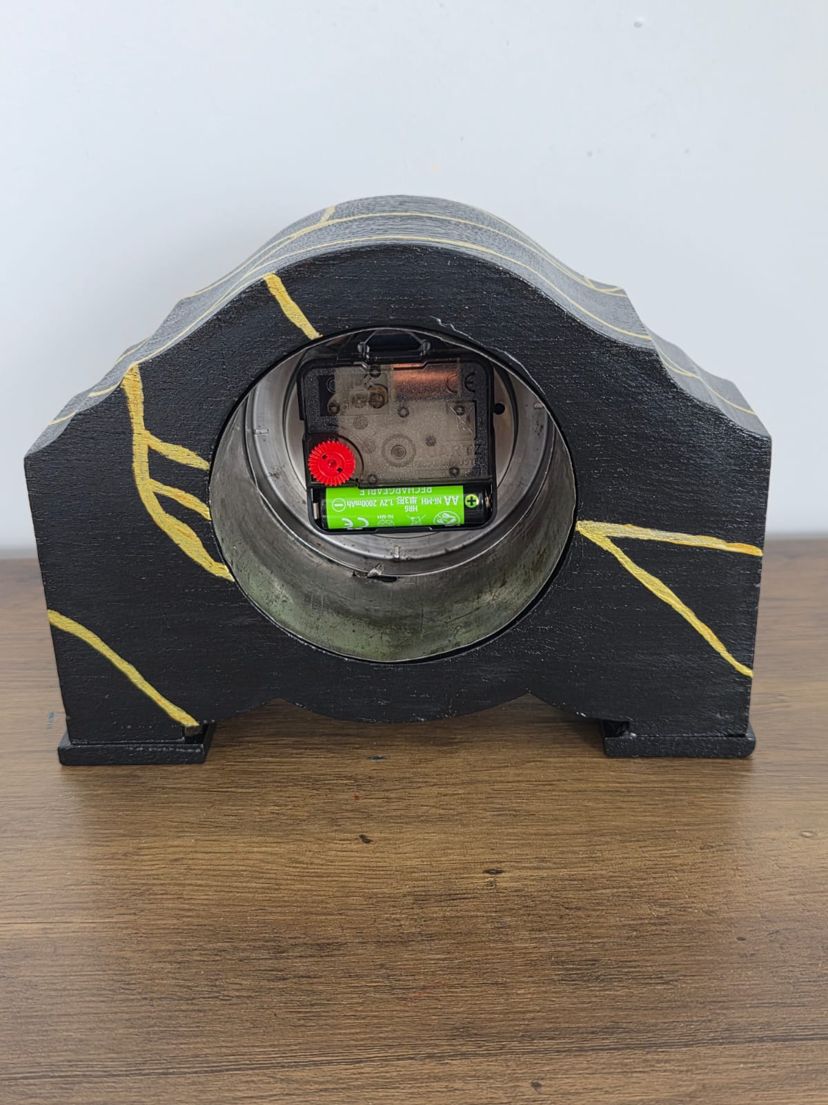 Kintsugi Style Refurbished Vintage Mantle Clock