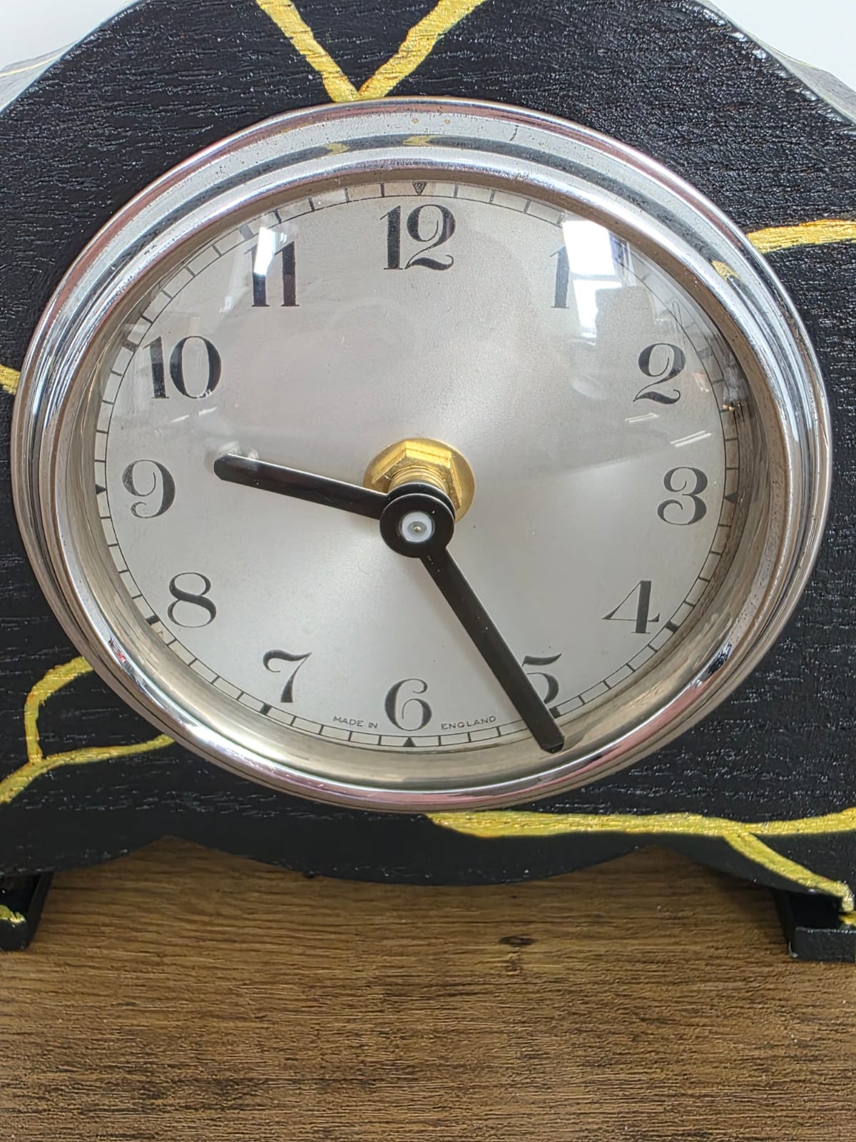 Kintsugi Style Refurbished Vintage Mantle Clock