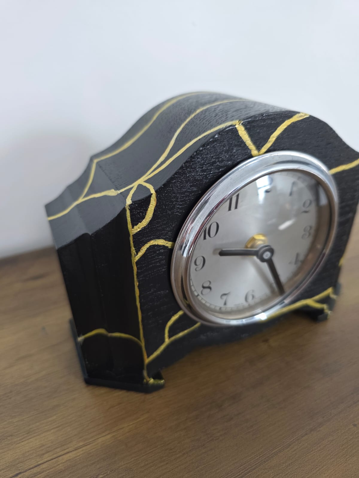 Kintsugi Style Refurbished Vintage Mantle Clock