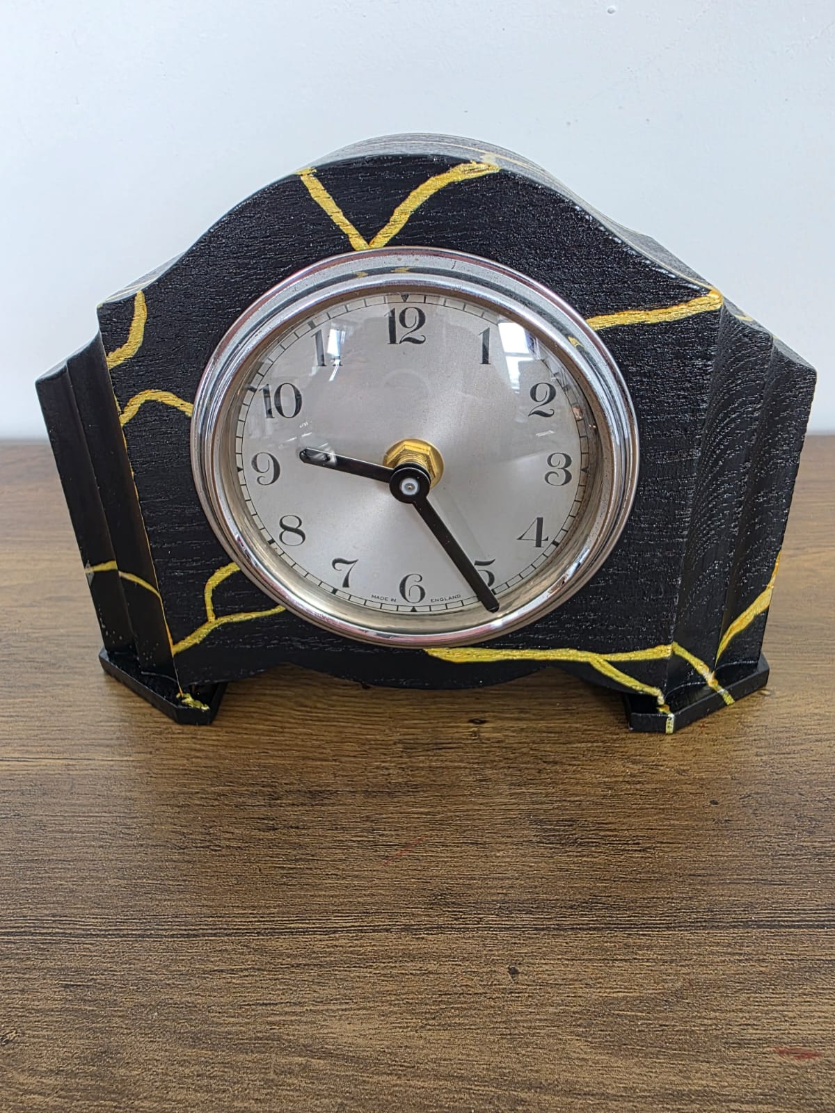 Kintsugi Style Refurbished Vintage Mantle Clock