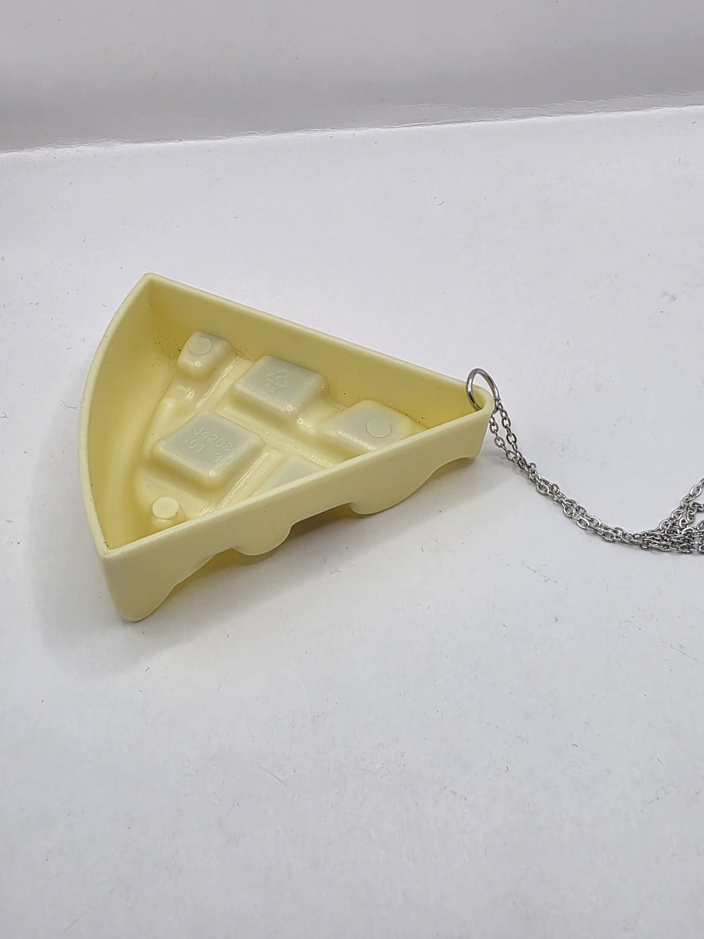 Vintage Upcycled Pie Slice Necklace Kitsch Food Jewellery